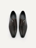 PEDRO Men Leather Derby Shoes - Dark Brown