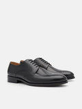 PEDRO Leather Brogue Derby Shoes - Black