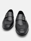 PEDRO Helix Leather Loafers - Black