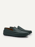 PEDRO Leather Driving Shoes - Dark Green