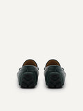 PEDRO Leather Driving Shoes - Dark Green