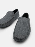 PEDRO Fabric Moccasins - Grey