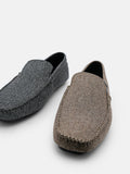 PEDRO Fabric Moccasins - Grey