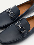 PEDRO Men Antonio Leather Moccasins - Navy