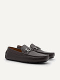 PEDRO Men Antonio Leather Moccasins - Dark Brown