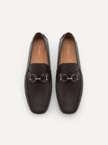 PEDRO Men Antonio Leather Moccasins - Dark Brown