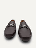 PEDRO Men Antonio Leather Moccasins - Dark Brown