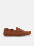 PEDRO Leather Penny Moccasins - Brown