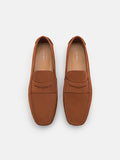 PEDRO Leather Penny Moccasins - Brown