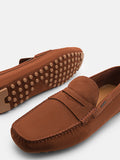 PEDRO Leather Penny Moccasins - Brown