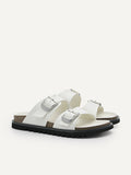 PEDRO Helix Slide Sandals - White