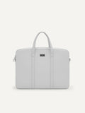 PEDRO Men Allen Leather Briefcase - Light Grey