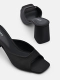 PEDRO Peggy Heel Sandals - Black