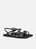 PEDRO Peggy Ankle Strap Sandals - Black