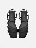 PEDRO Peggy Ankle Strap Sandals - Black