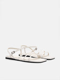 PEDRO Peggy Ankle Strap Sandals - White