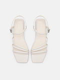 PEDRO Peggy Ankle Strap Sandals - White