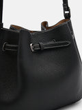 PEDRO Helix Leather Bucket Bag - Black