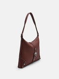 PEDRO Helix Leather Hobo Bag - Brick