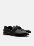 PEDRO Leather Brogue Oxford Shoes - Black