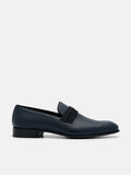 PEDRO Leather Brogue Oxford Shoes - Navy