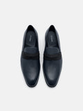 PEDRO Leather Brogue Oxford Shoes - Navy