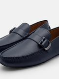 PEDRO Helix Leather Driving Shoes - Navy