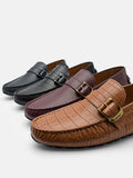 PEDRO Helix Leather Driving Shoes - Mahogany