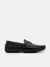 PEDRO Leather Band Driving Shoes - Black