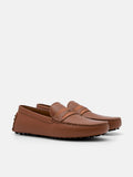 PEDRO Leather Band Driving Shoes - Brown