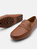 PEDRO Leather Band Driving Shoes - Brown