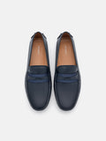 PEDRO Leather Band Driving Shoes - Navy