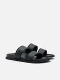 PEDRO rePEDRO Recycled Leather Slide Sandals - Black