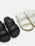 PEDRO rePEDRO Recycled Leather Slide Sandals - Black