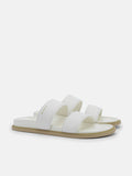 PEDRO rePEDRO Recycled Leather Slide Sandals - White