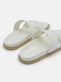 PEDRO rePEDRO Recycled Leather Slide Sandals - White