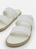 PEDRO rePEDRO Recycled Leather Slide Sandals - White