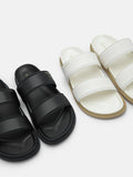 PEDRO rePEDRO Recycled Leather Slide Sandals - White