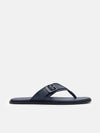 PEDRO Helix Leather Thong Sandals - Navy