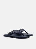 PEDRO Helix Leather Thong Sandals - Navy