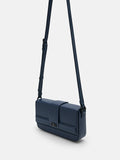 PEDRO Icon Leather Sling Bag - Navy