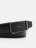 PEDRO Embossed Leather Automatic Belt - Black