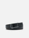 PEDRO Embossed Leather Automatic Belt - Black