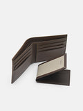 PEDRO Leather Bi-Fold Wallet with Insert - Taupe