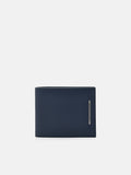 PEDRO Leather Bi-Fold Flip Wallet - Navy