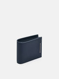 PEDRO Leather Bi-Fold Flip Wallet - Navy