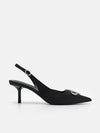 PEDRO Icon Satin Pumps - Black