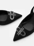 PEDRO Icon Satin Pumps - Black