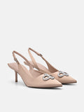 PEDRO Icon Satin Pumps - Nude