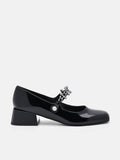 PEDRO Cami Leather Mary Janes - Black